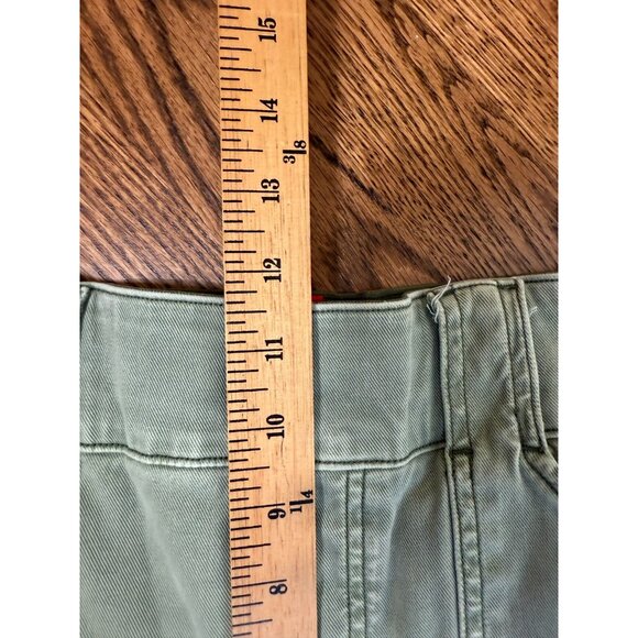 Spanx‎ Womens Green Twill Stretch Cargo Ankle Pants Size 1XP Army Spring Pockets - Picture 13 of 15